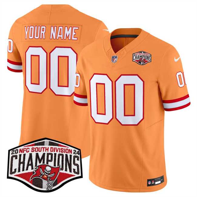 Men & Women & Youth Tampa Bay Buccaneers Active Player Custom Orange F.U.S.E. 2024 NFC South Champions Limited Stitched Jersey